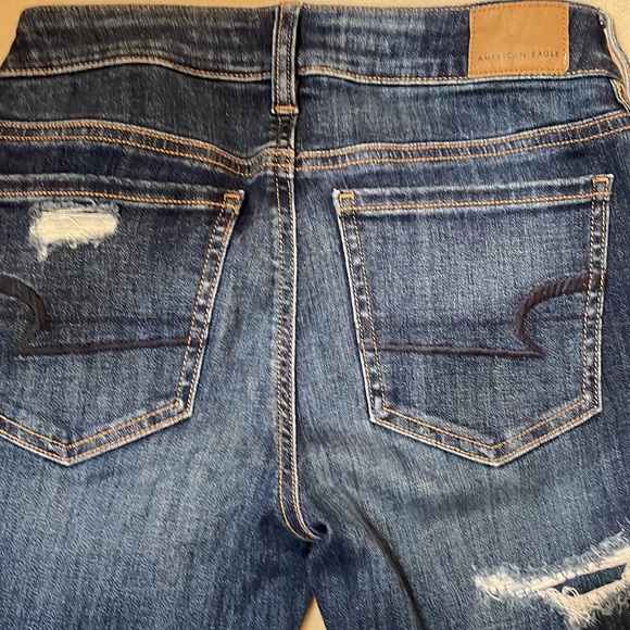price drop American Eagle jean faux ripped jegging size 4long - Picture 5 of 10
